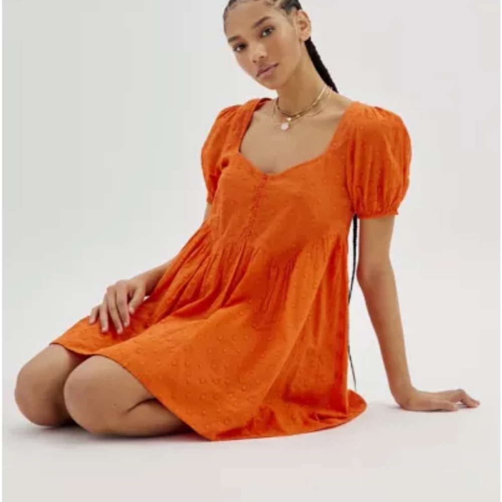 UO Maci Polka Dot Mini Dress